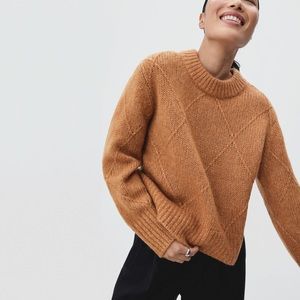 Everlane Diamond Stitch Cloud Crew Sweater, size Small